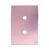 Placa p/ 2 furos 4x2 - Novara Glass Ouro Rose
